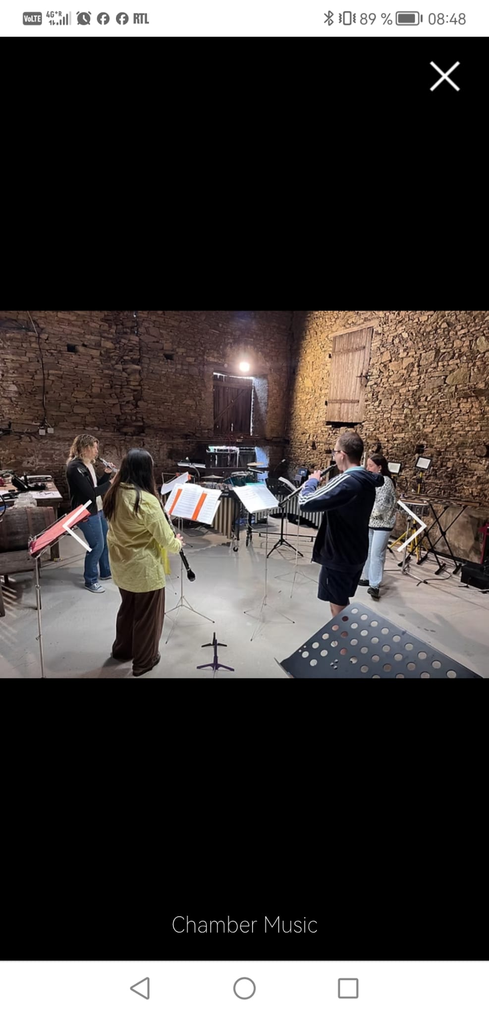 playing in chamber music session during champagnac summer festival